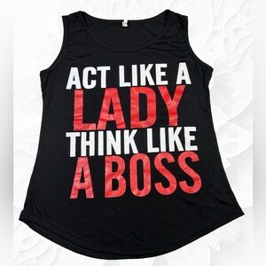 Women’s Black Graphic Tank Top